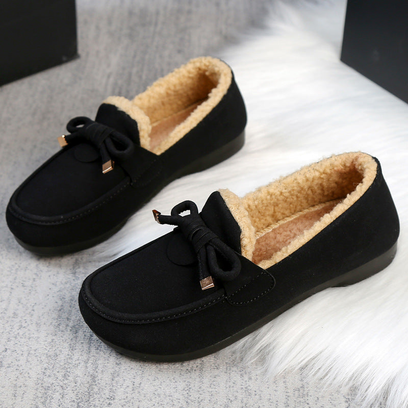 Fleece-Lined Warm Casual Flat Shoes