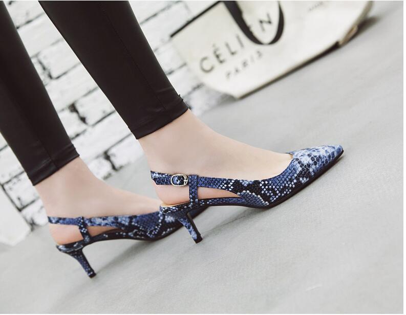 Snake-Shaped Pointed Sandals for Women – Peep Toe, European & American Style, Large Size Shoes