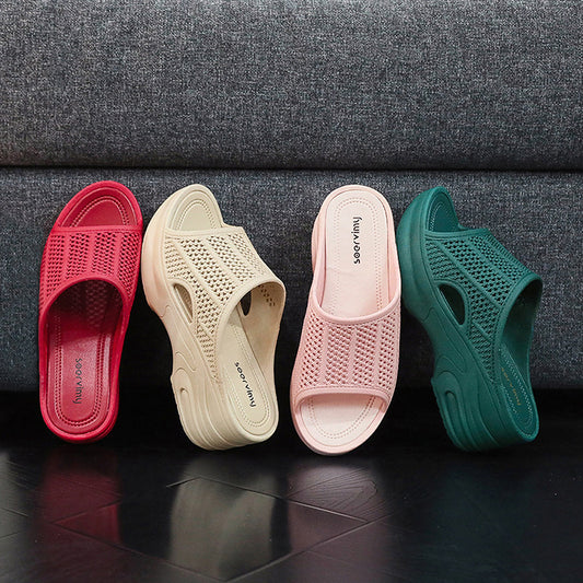 Women's High Heel Slippers with Non-Slip Platform for Outdoor Wear