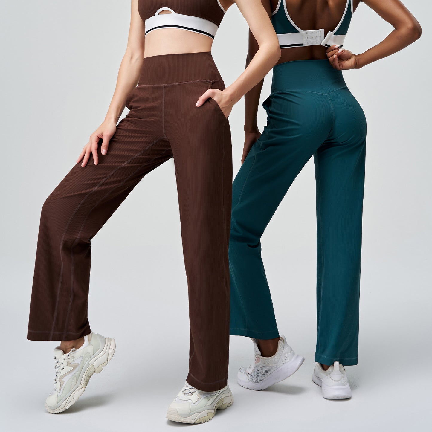 High-Waist Yoga Wide-Leg Casual Exercise Pants