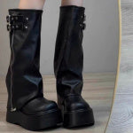 Women's Thick-Soled Below-the-Knee Boots for Autumn and Winter