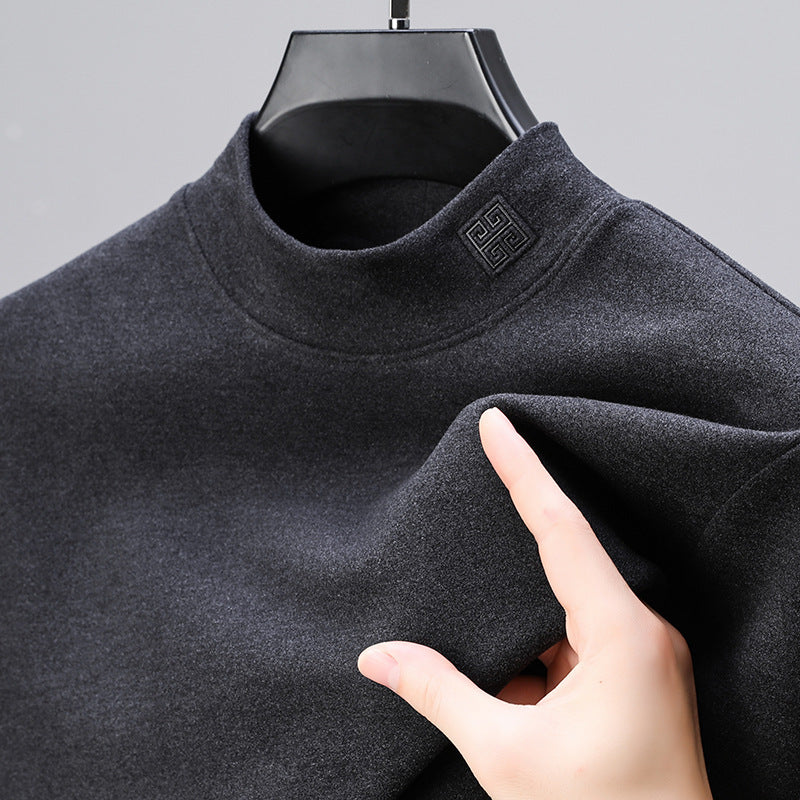 Thick Warm T-Shirt with Brushed Inner Lining