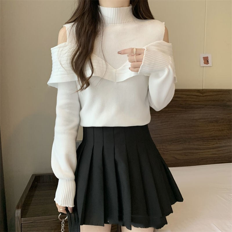 Women's Korean-Style Half-Turtleneck Bottoming Sweater