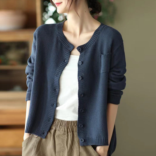 High-Quality Korean-Style Relaxed Sweater Coat