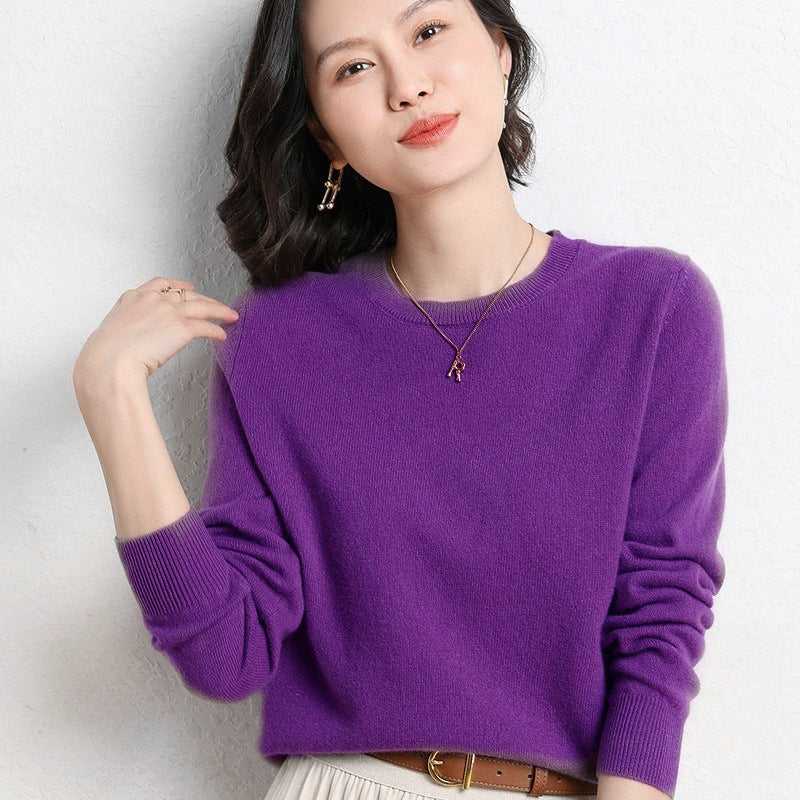 Round Neck Long Sleeve Pullover Bottoming Shirt