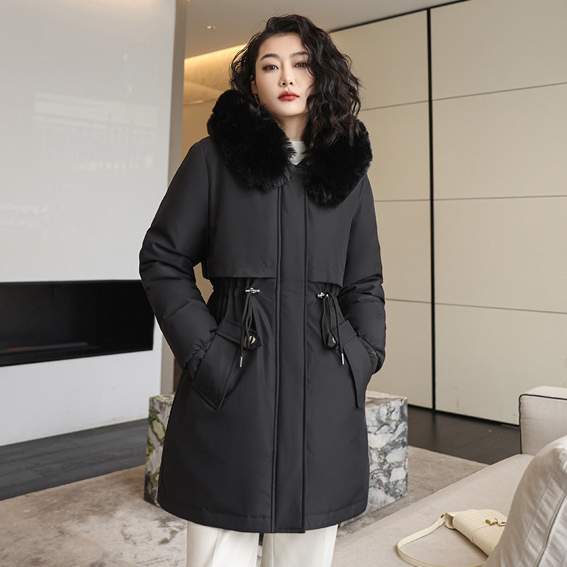 Korean-Style Slim Waist Down Coat