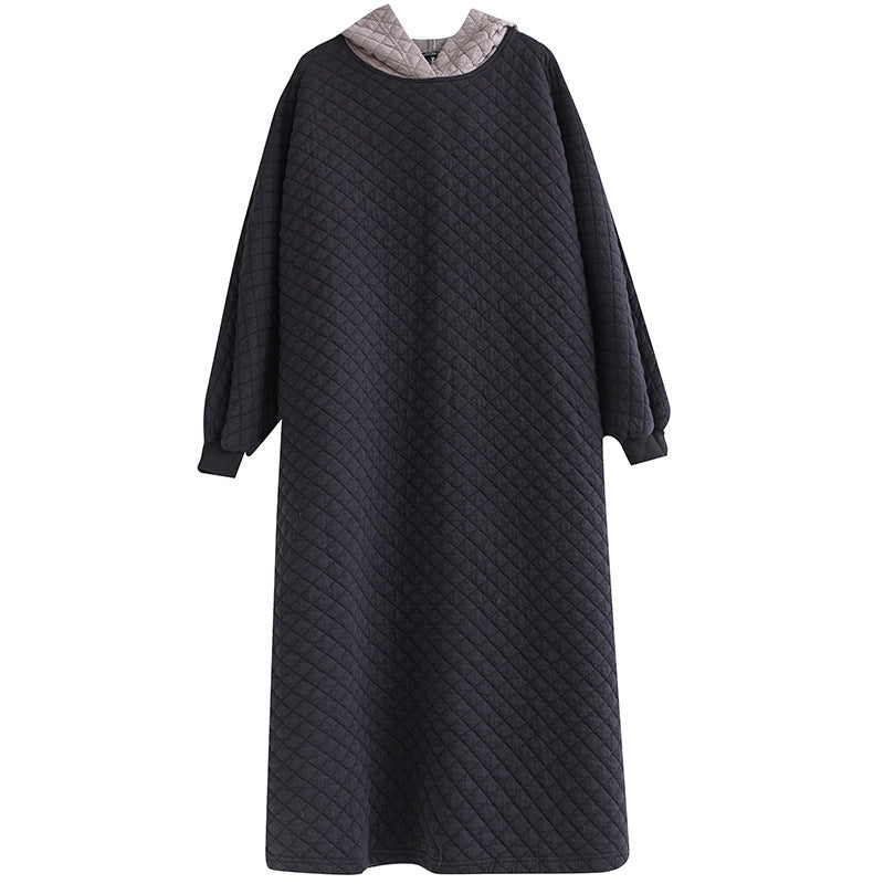 Plus-Size Loose-Fit Mid-Length Dress for Comfort and Casual Wear