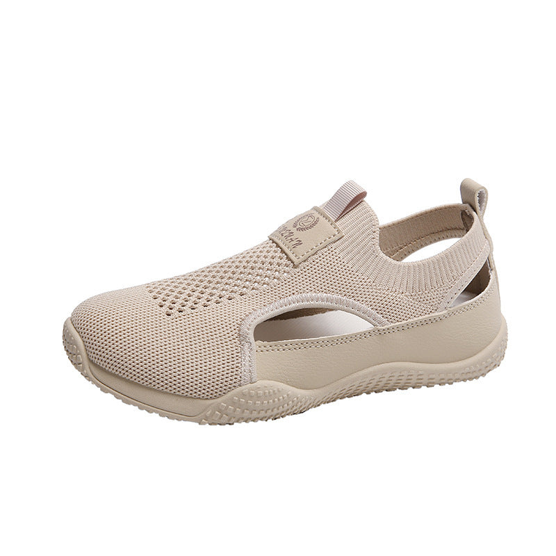 Casual Hollow Knit All-Match Women's Flying Woven Shoes