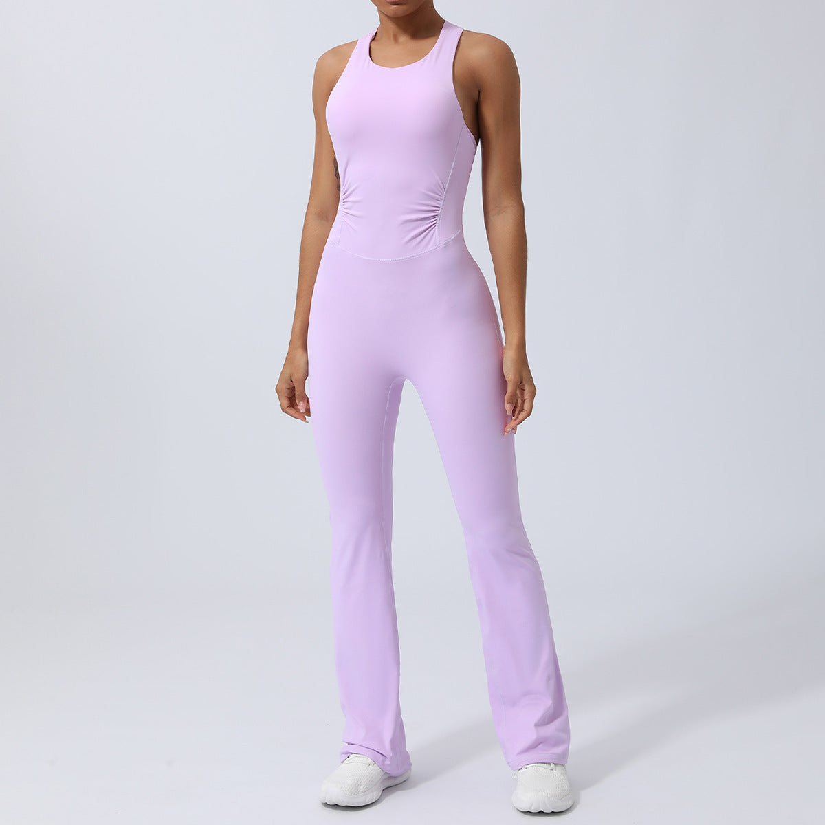 Slim-Fit Yoga Jumpsuit for Workouts, Hip-Lift and Belly-Shaping Design