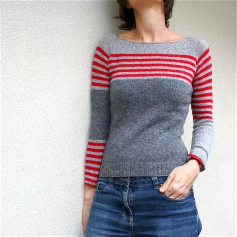 New Hot Sale Round Neck Multicolor Loose-Fit Fashion Pullover Sweater