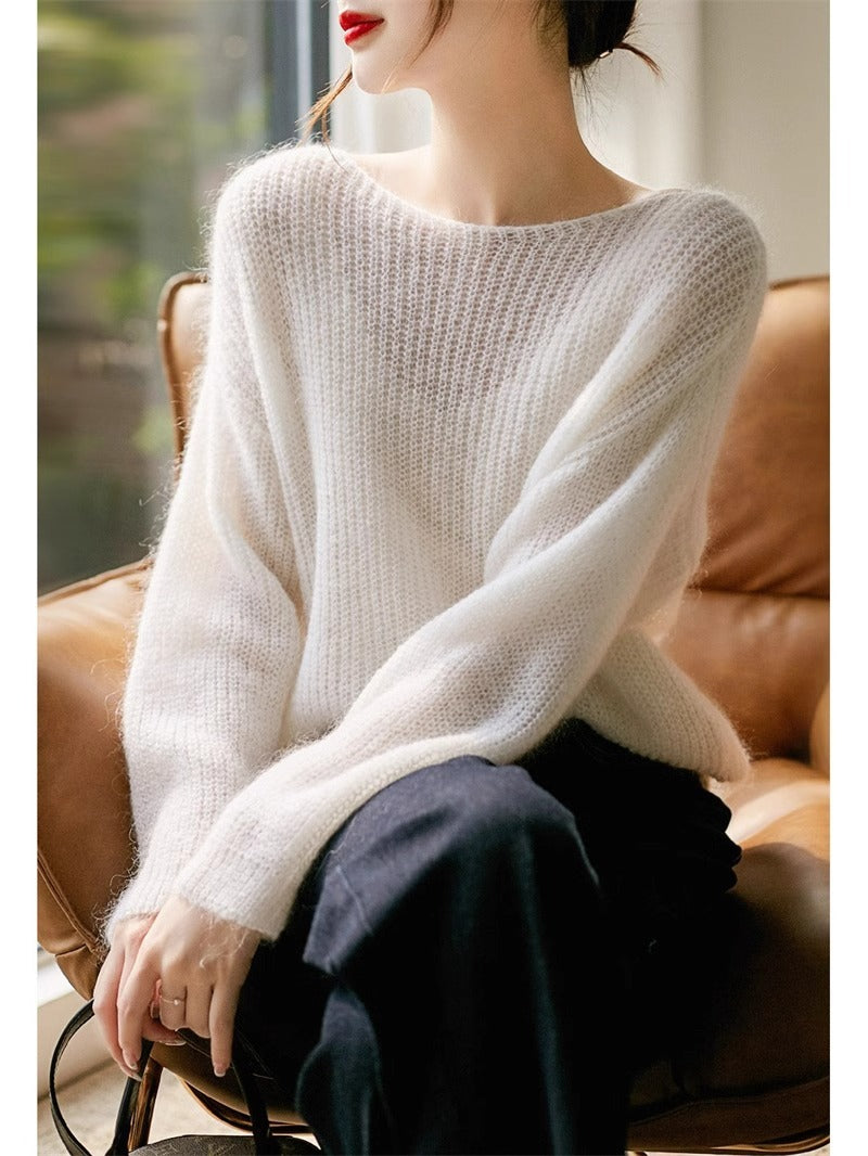 French Style Loose and Casual Knitwear Top - Effortless Chic Sweater for Women