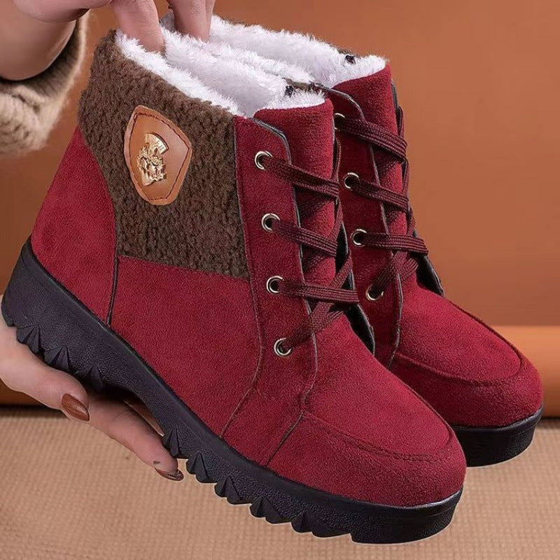 Winter Cotton Shoes with Fleece Lining for Warmth