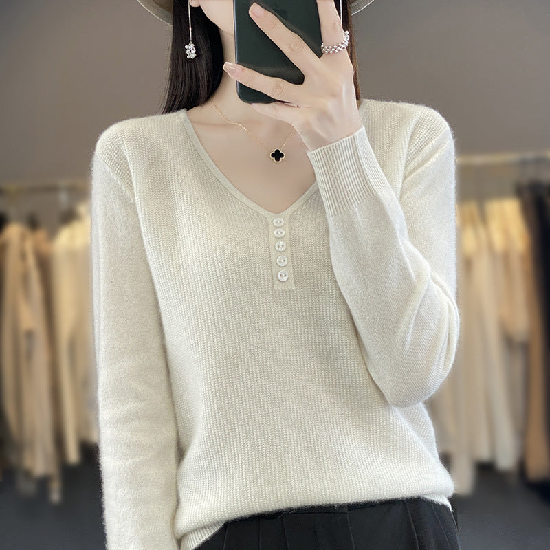 Women's Long Sleeve Sweater Top with Tie Detail