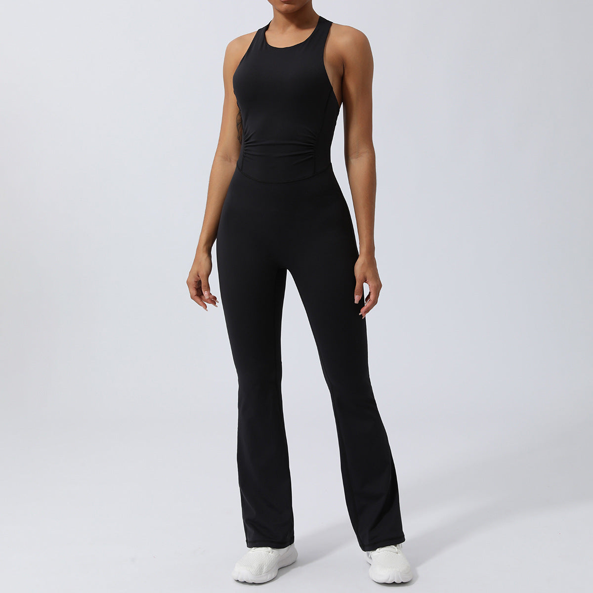 Slim-Fit Yoga Jumpsuit for Workouts, Hip-Lift and Belly-Shaping Design