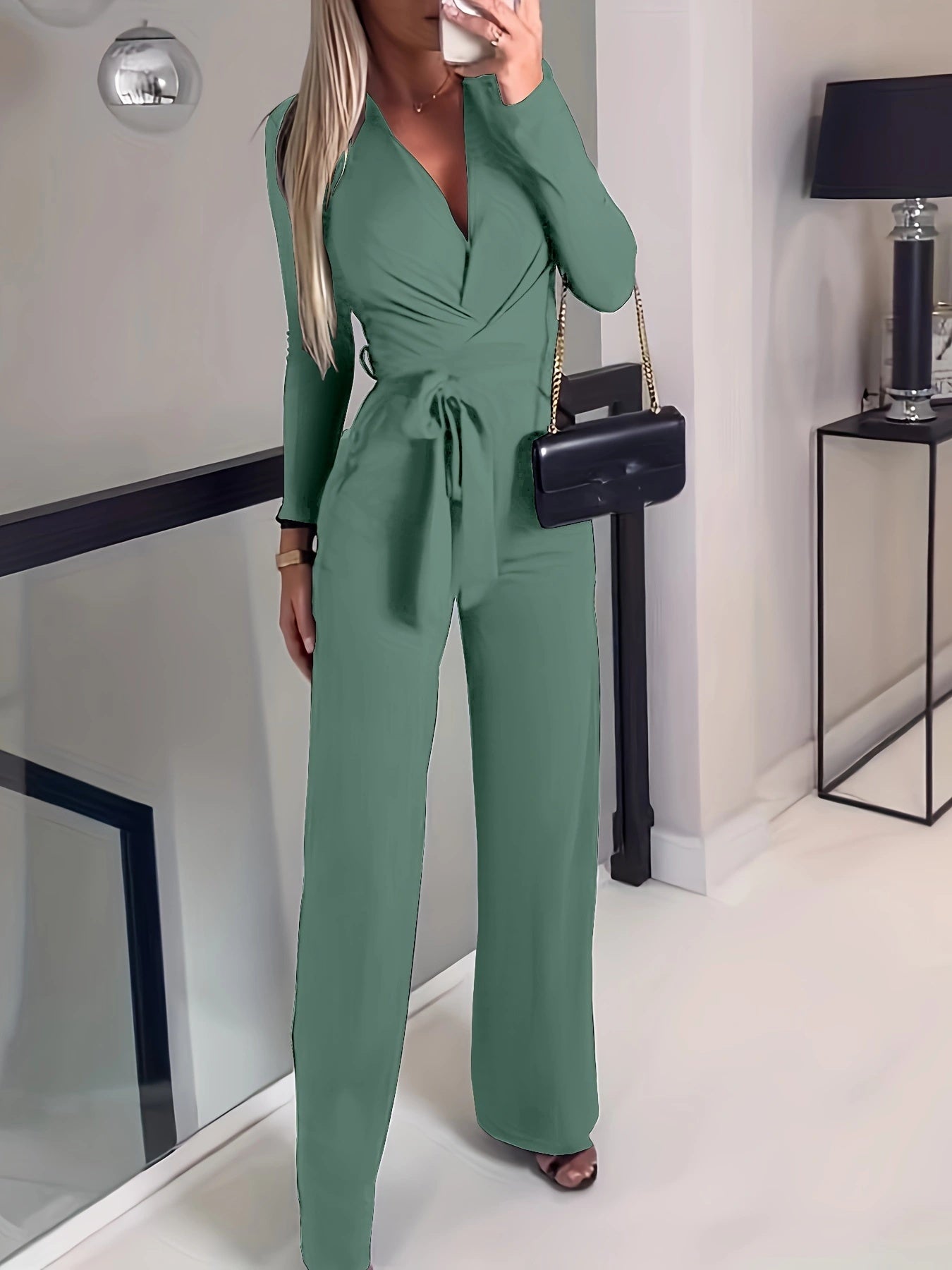 Women's Stylish Casual Solid Color Jumpsuit