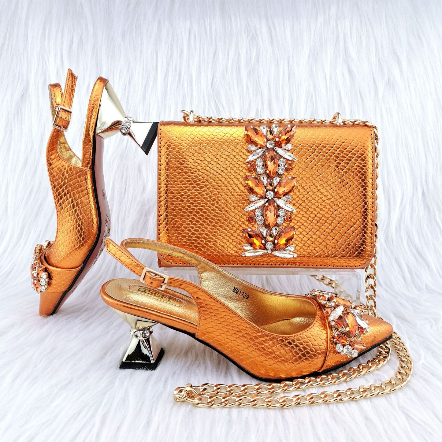 French Style Stiletto and Low Heel High Heels with Convertible Crossbody Handbag