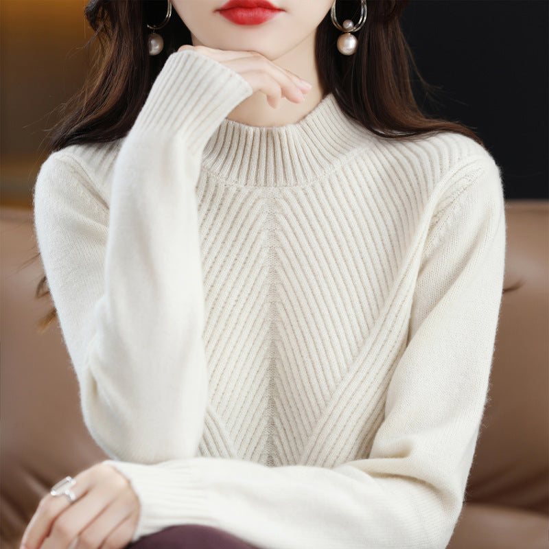 New Autumn and Winter Half Turtleneck Sweater for Women