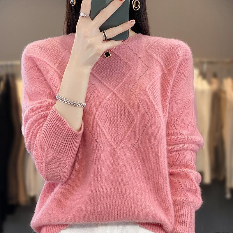 Versatile Western-Style Women's Solid Color Pullover Sweater