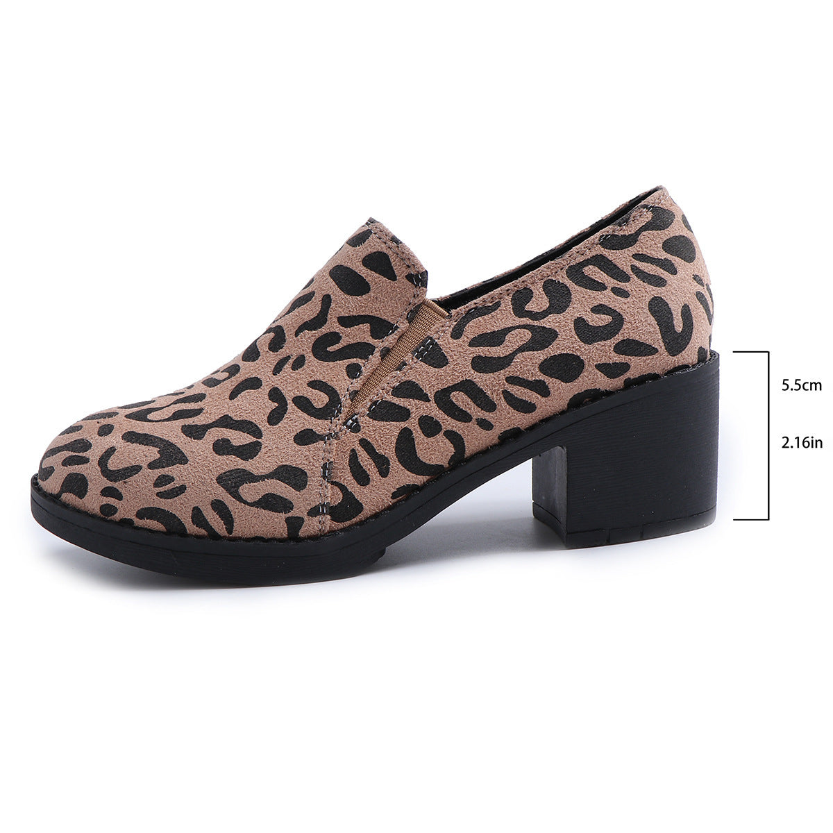 Women's Fashion Leopard Print Chunky Heel Sandals