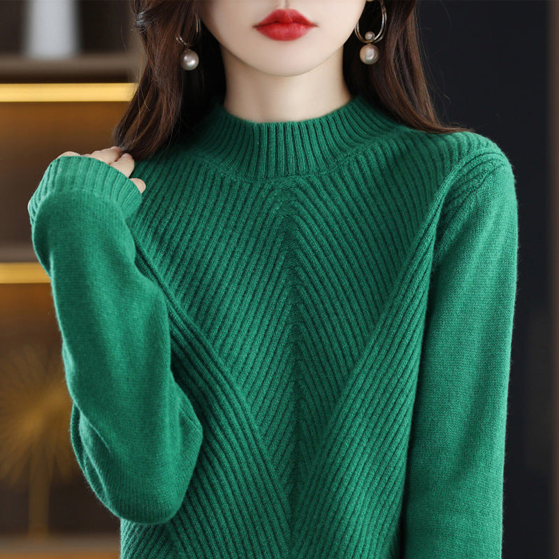 New Autumn and Winter Half Turtleneck Sweater for Women