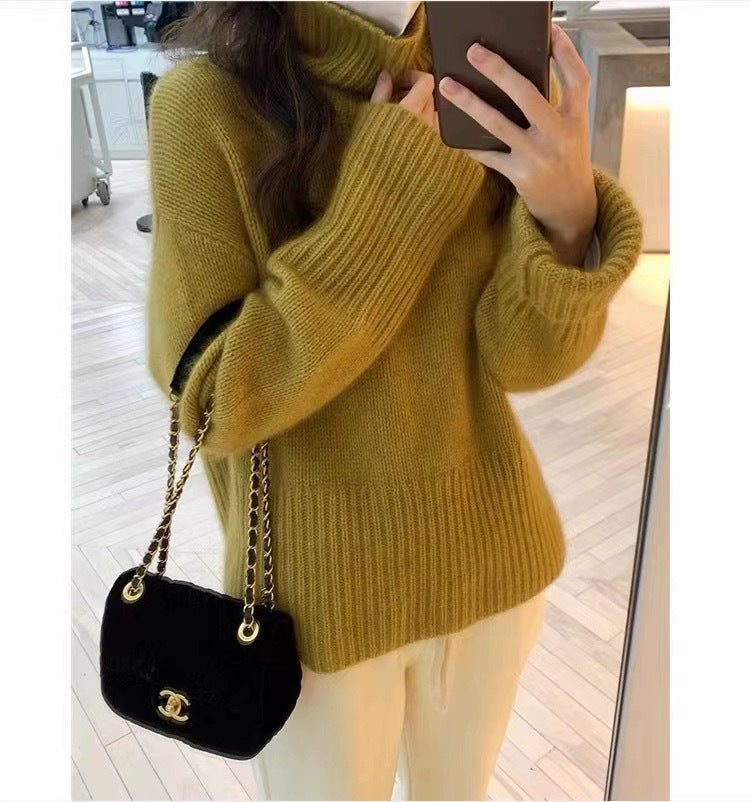 New High Neck Thick Sweater for Women