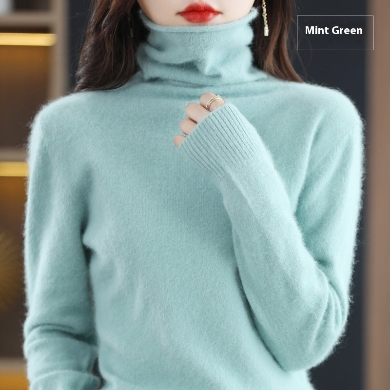 Pullover Short Mink Wool Knitted Sweater – Bottoming Shirt