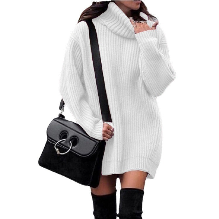 Fashionable Women's Knitted Sweater Dress