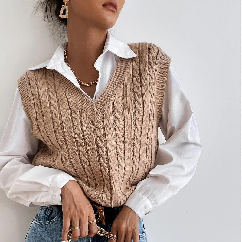 Women's Stylish All-Match Knitted Sweater Vest