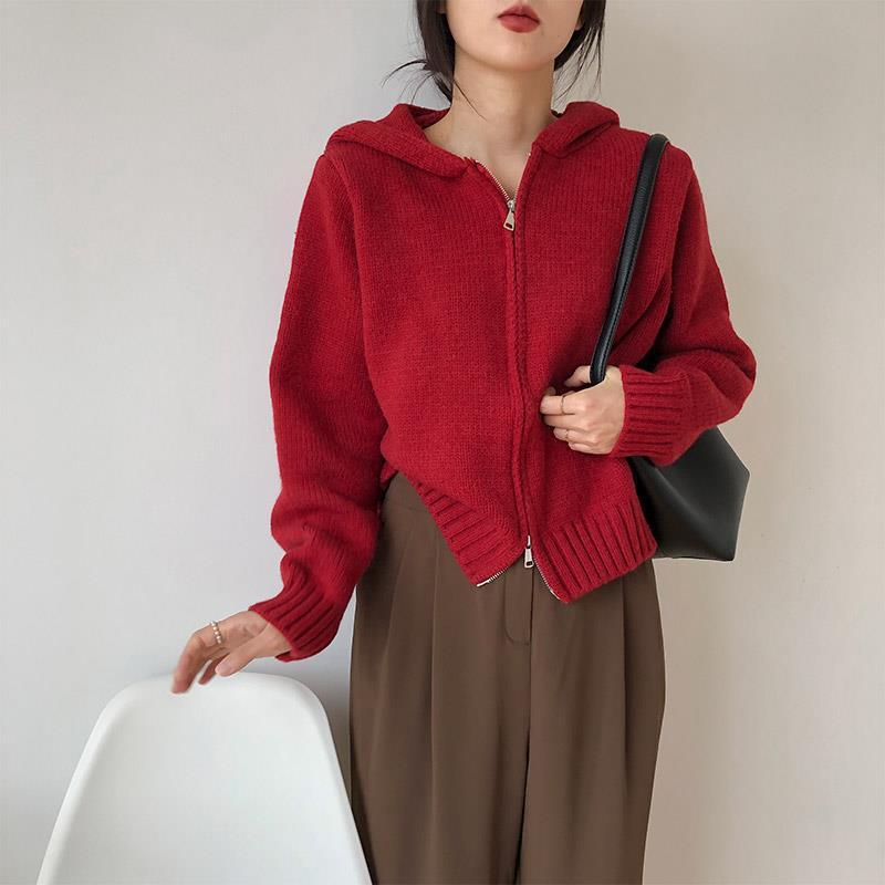 High-Quality Korean Sweater for Women, Padded Top Outerwear