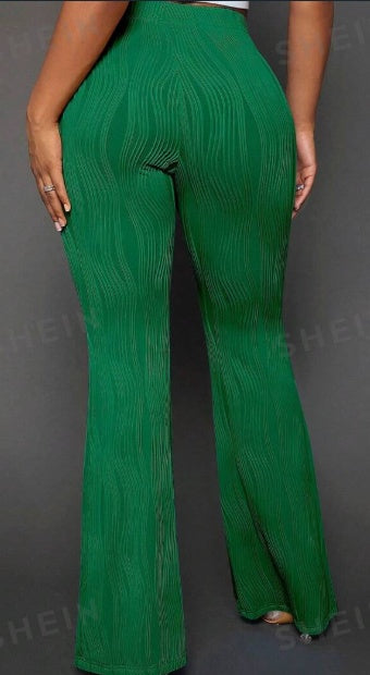 Women's Solid Color Flare Leg Pants