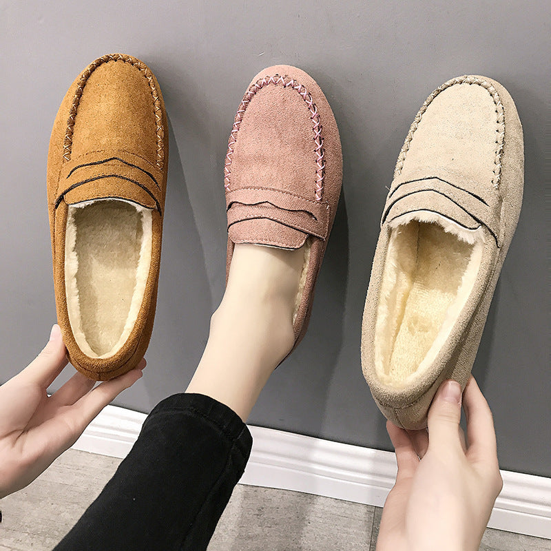 Women's Fashion Personalized Winter Flat Pea Shoes