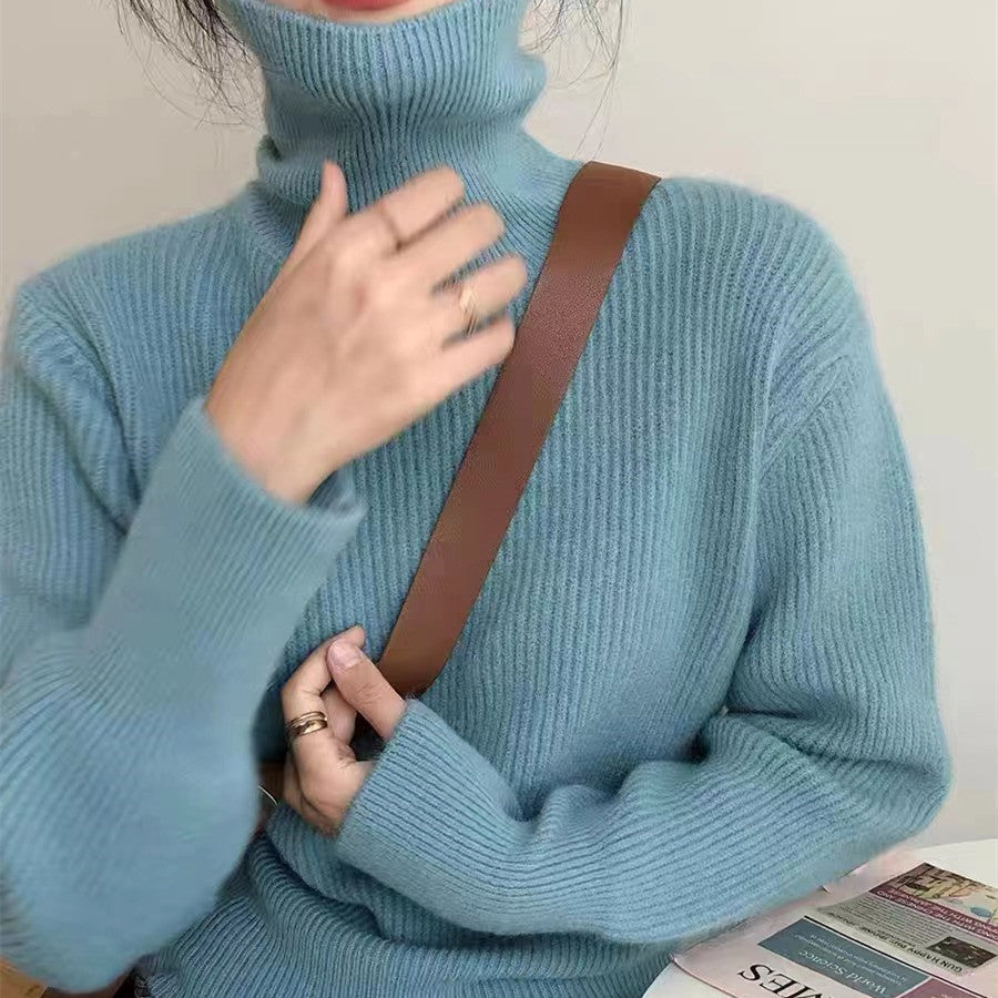 Women's Loose and Simple Solid Color Pullover Sweater