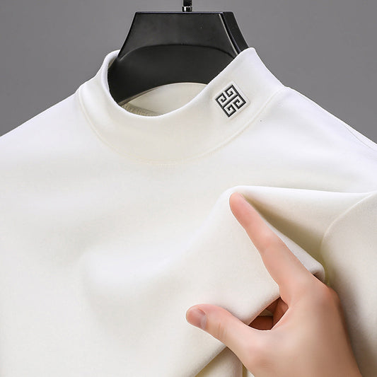 Thick Warm T-Shirt with Brushed Inner Lining