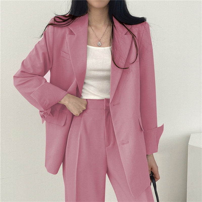 Women's Fashionable Korean-Style Casual Trouser Suit