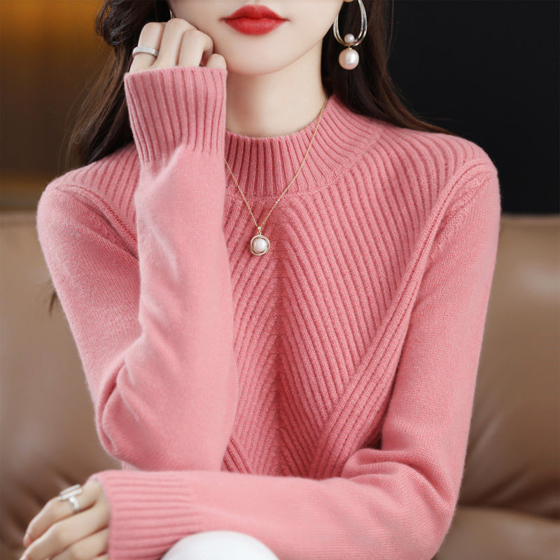 New Autumn and Winter Half Turtleneck Sweater for Women