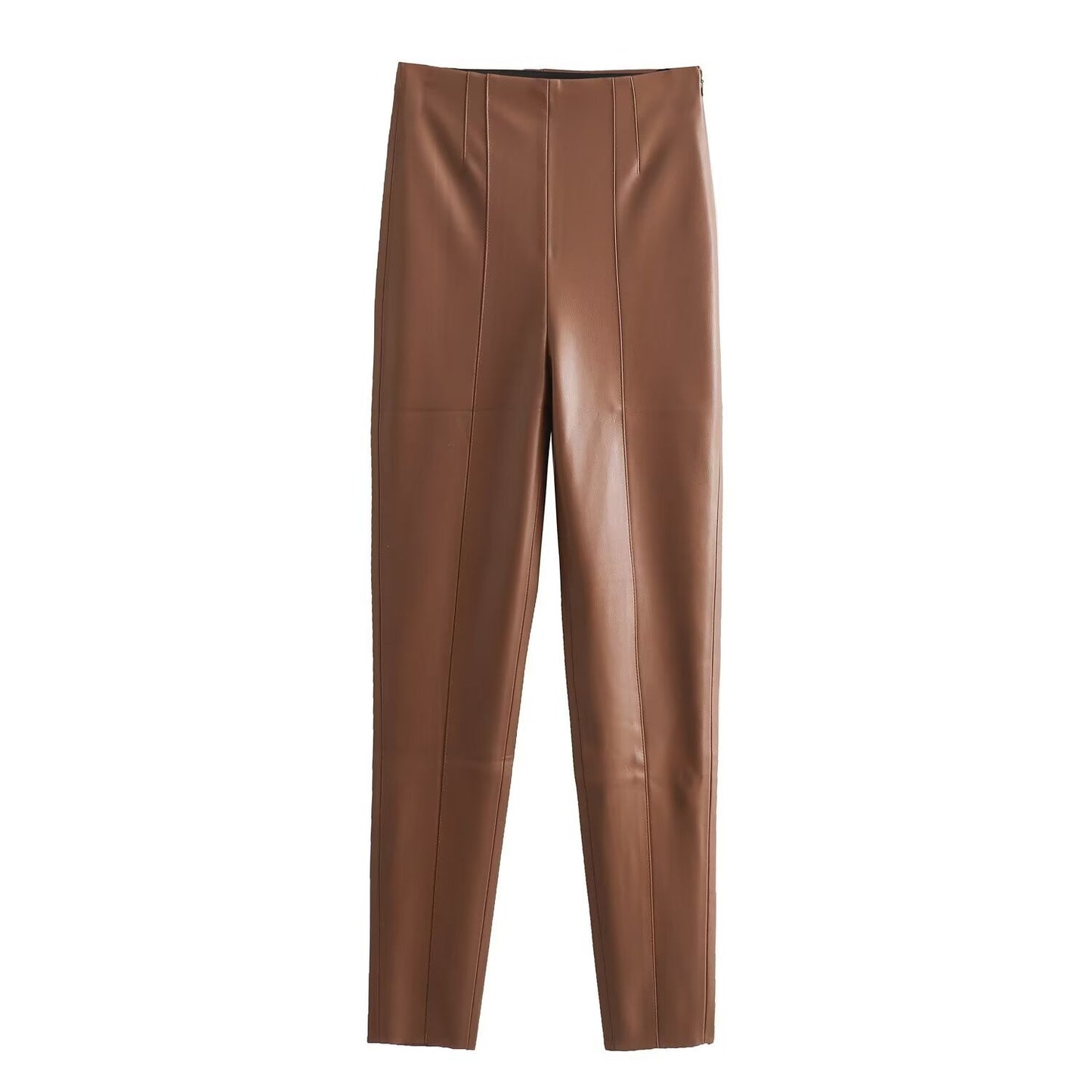 Women's High-Waist Slimming Skinny Leather Pants