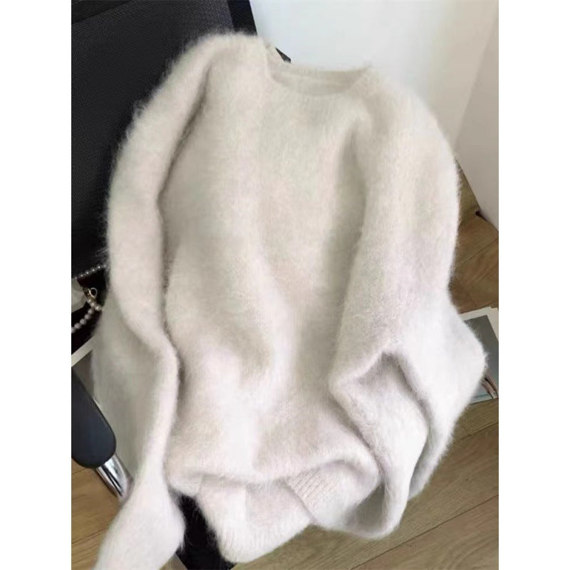 Women's Mink Sweater with Thick Thermal Head Cover