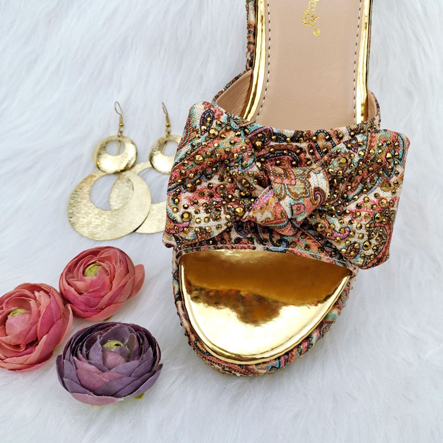 Comfortable Wedge Shoes with Matching Bag Set