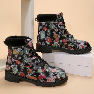 Women's Multi-Color Printed Fashion Martin Boots