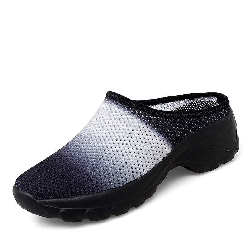 Plus Size Women's Fashion Mesh Platform Slippers for Outdoor Wear