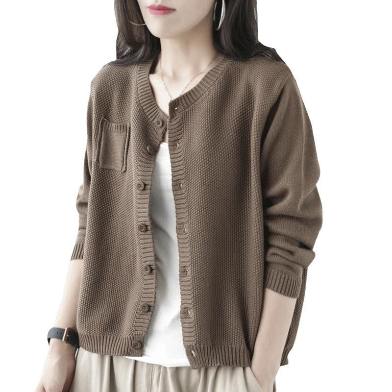 High-Quality Korean-Style Relaxed Sweater Coat