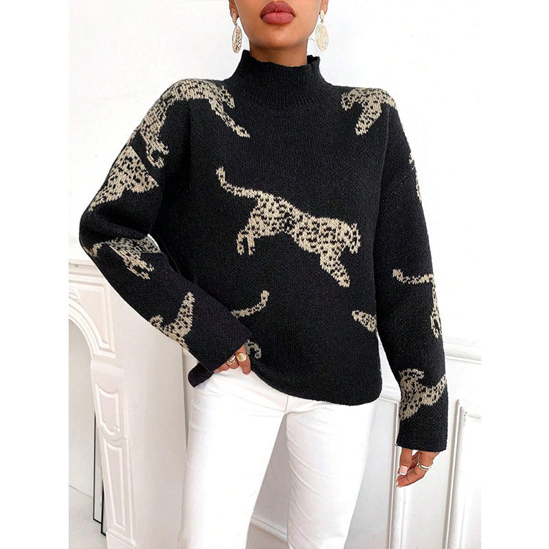 Women's Fleece Half-Turtleneck Sweater