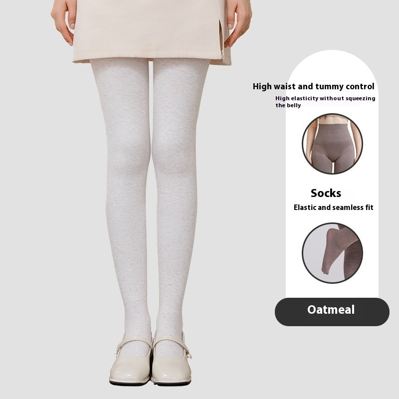 Women's High-Waist Winter Leggings with Socks, Fashion Slim Pantyhose for a Warm, Sleek Look