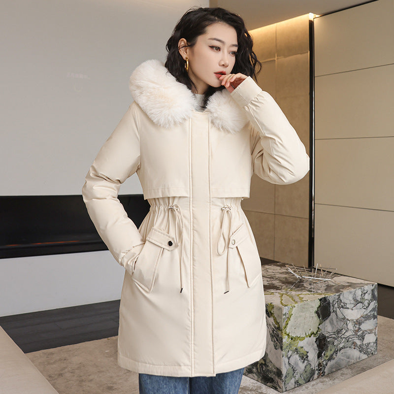 Korean-Style Slim Waist Down Coat