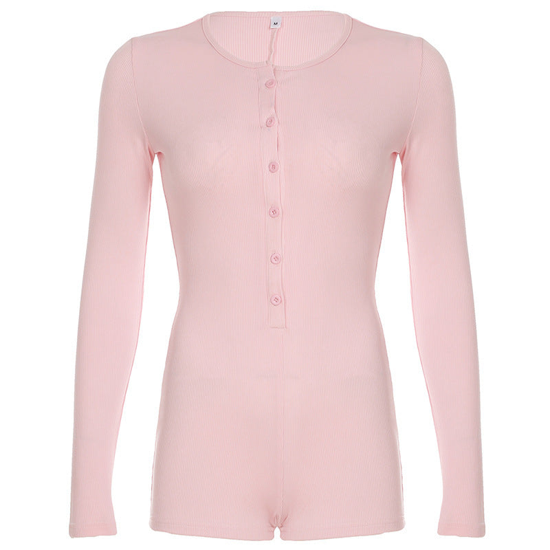 New Slimming Long-Sleeve Button-Up Top, Versatile Hot Girl Style