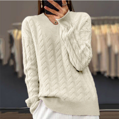 Women's V-Neck Pullover Sweater