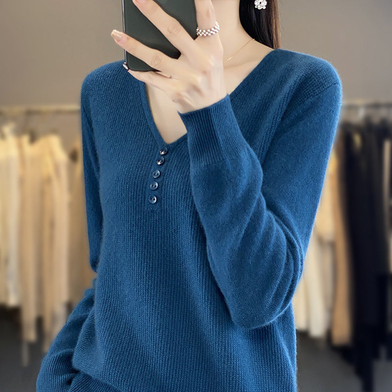 Women's Long Sleeve Sweater Top with Tie Detail