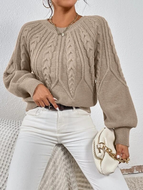 Fashion Retro Prismatic Twist Knit Sweater