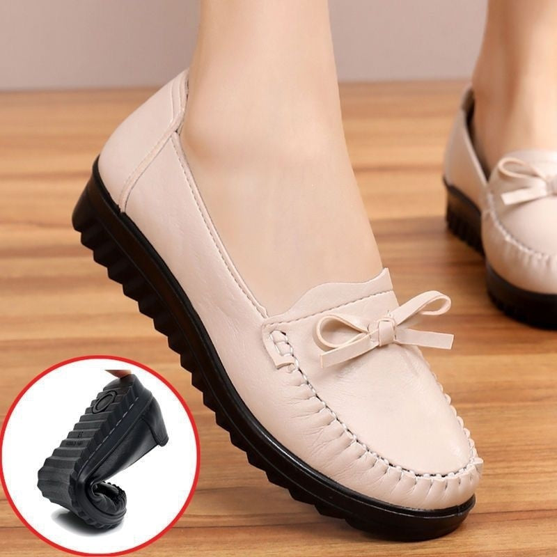 Breathable Non-Slip Vintage Leather Shoes with Soft Bottom for Comfort