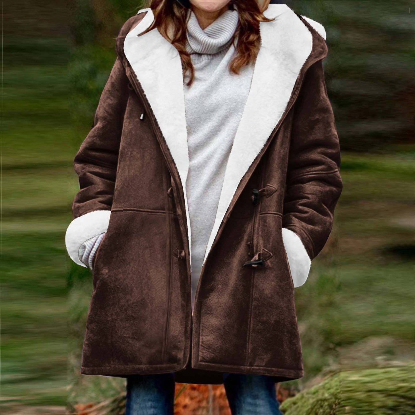 Women's Warm Suede Fleece-Lined Jacket